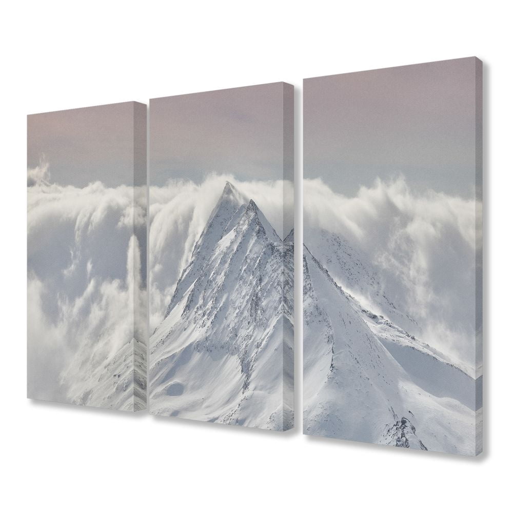 Stupell Industries Snow Peak Mountains Landscape Photograph Canvas Wall Art by Matthias Conrad