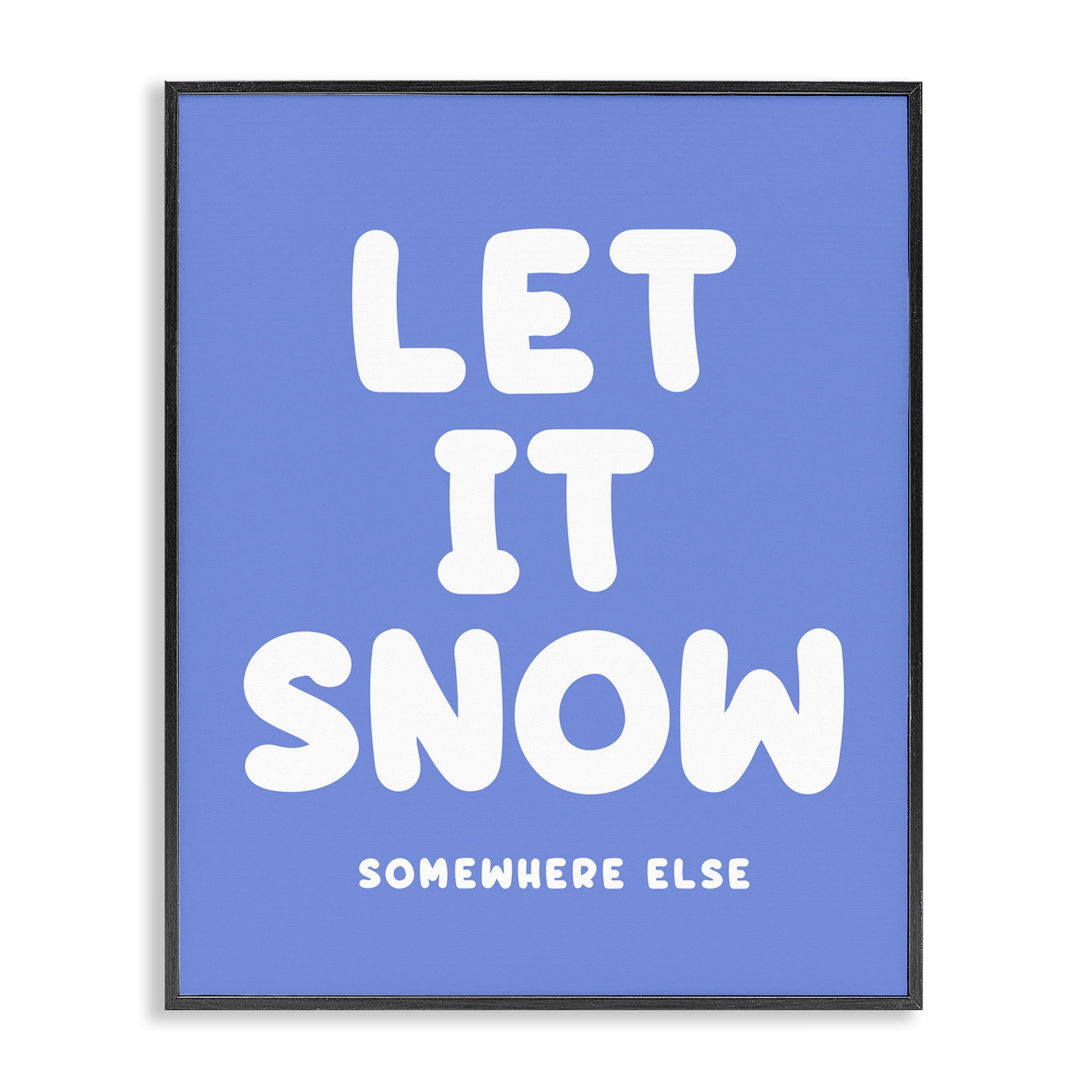 Stupell Industries Snow Somewhere Else Holiday Painting Black Framed Art Print Wall Art, 16 x 20