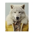 thumbnail image 1 of Stupell Industries Eclectic Snow Wolf Yellow Jacket Canvas Art, 16 x 20, by Ray Powers, 1 of 8