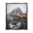 thumbnail image 1 of Stupell Industries Snowy Coastal Village Landscape Photography Gray Floater Framed Canvas Art Print Wall Art, 25 x 31, 1 of 10