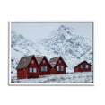 thumbnail image 1 of Stupell Industries Snowy Mountain Shacks Landscape Photography White Framed Art Print Wall Art, 20 x 16, 1 of 9