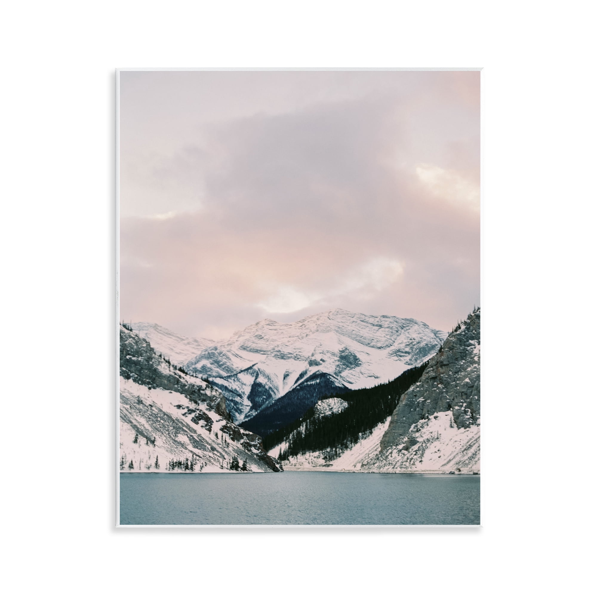 Stupell Industries Snowy Peaks Seascape Landscape Photography Unframed Art Print Wall Art, 11 x 14