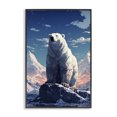 thumbnail image 1 of Stupell Industries Snowy Polar Bear Animals & Insects Painting Black Framed Art Print Wall Art, 20 x 30, 1 of 10