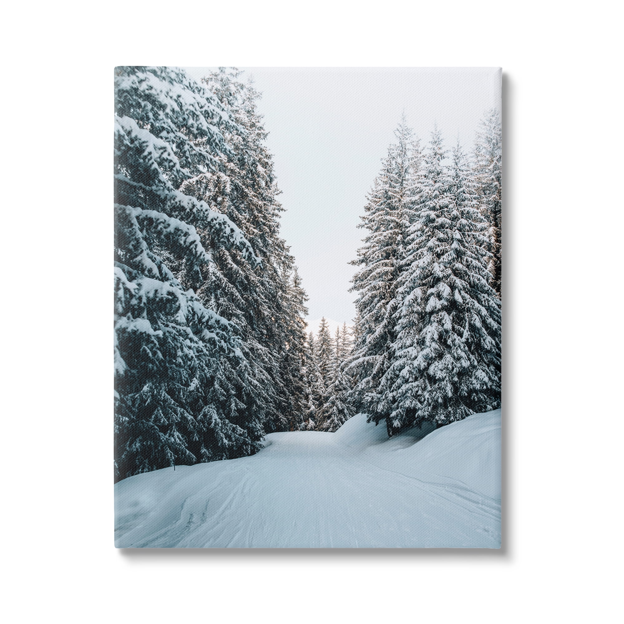 Stupell Industries Snowy Ski Slopes Landscape Photography Gallery Wrapped Canvas Art Print Wall Art, 24 x 30