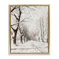 thumbnail image 1 of Stupell Industries Snowy Winter Lane Landscape Painting Gold Floater Framed Art Print Wall Art, 25 x 31, 1 of 10