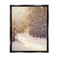 thumbnail image 1 of Stupell Industries Snowy Winter Path Nature Photography Black Floater Framed Art Print Wall Art, 25 x 31, 1 of 9