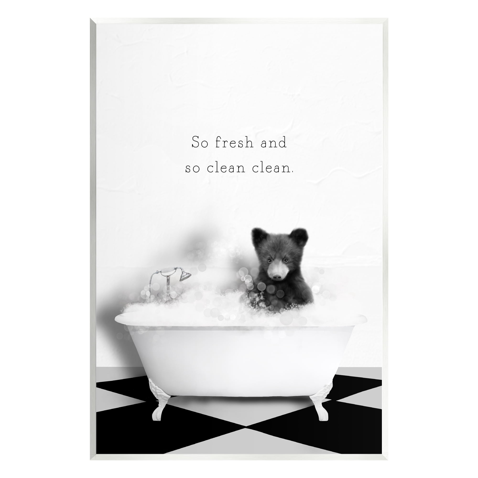 Stupell Industries So Fresh & Clean Bear Animals & Insects Painting Unframed Art Print Wall Art, 10 x 15