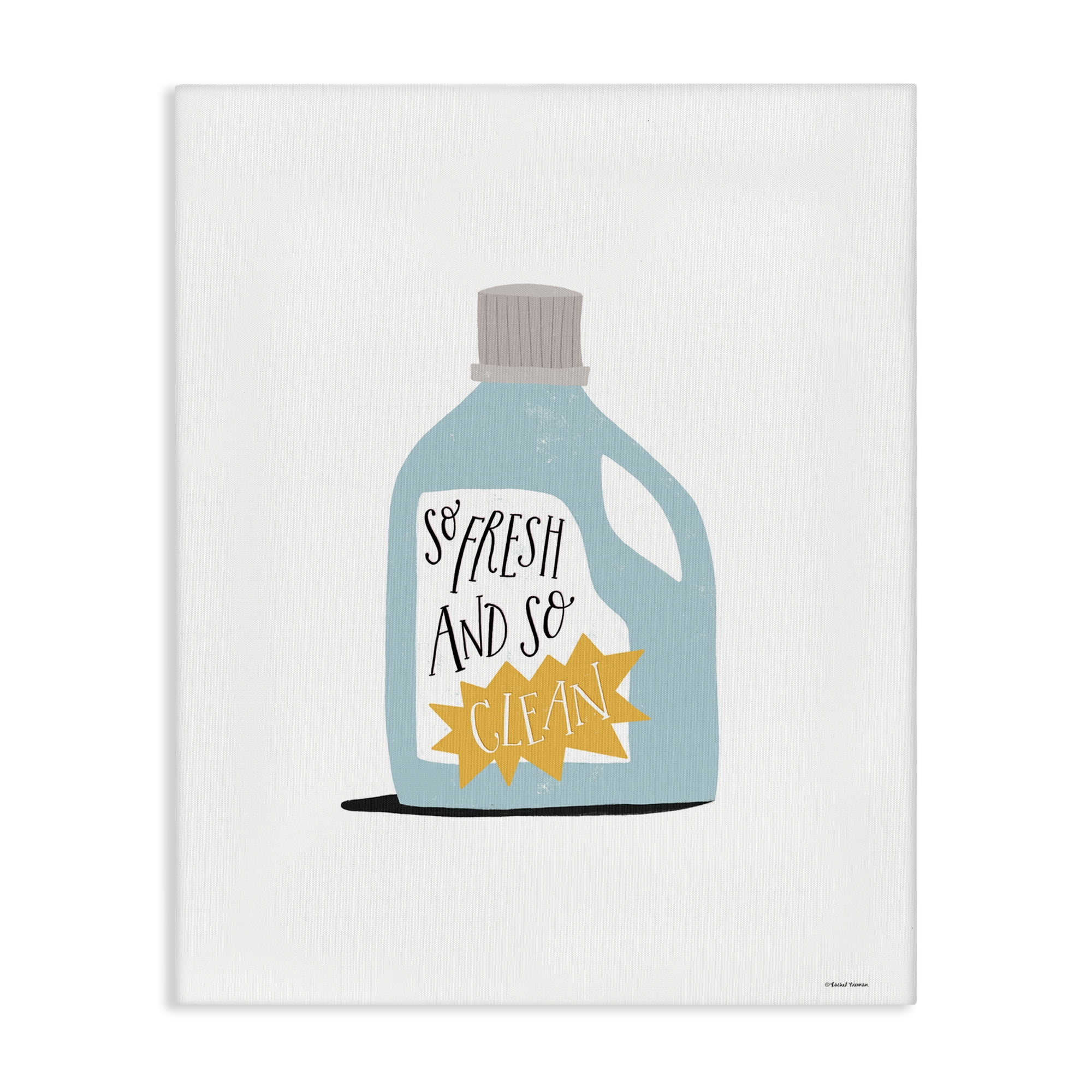 Stupell Industries So Fresh & Clean Laundry Typography Painting Gallery Wrapped Canvas Art Print Wall Art, 30 x 40