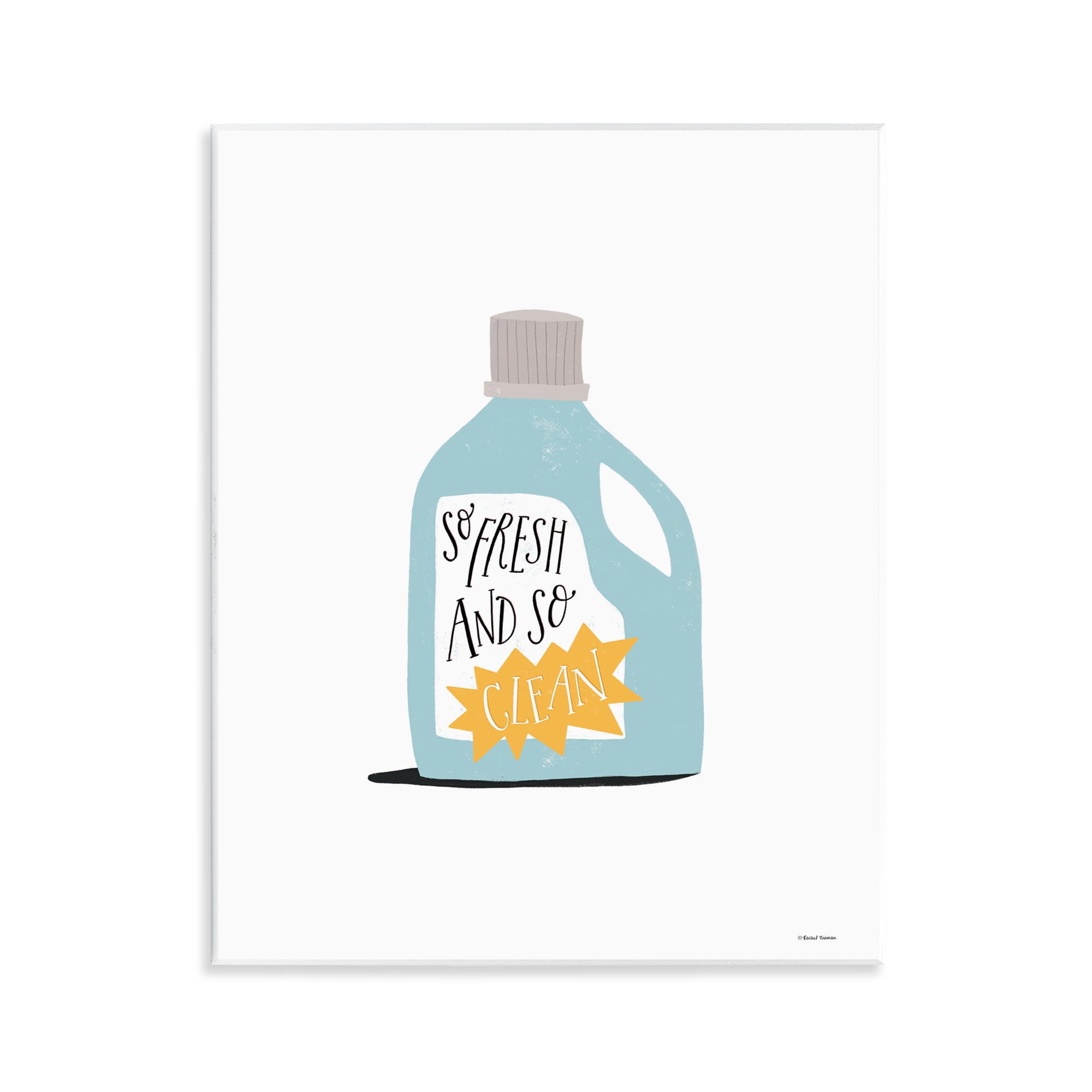 Stupell Industries So Fresh & Clean Laundry Typography Painting Unframed Art Print Wall Art, 11 x 14