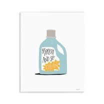 Stupell Industries So Fresh & Clean Laundry Typography Painting Unframed Art Print Wall Art, 11 x 14