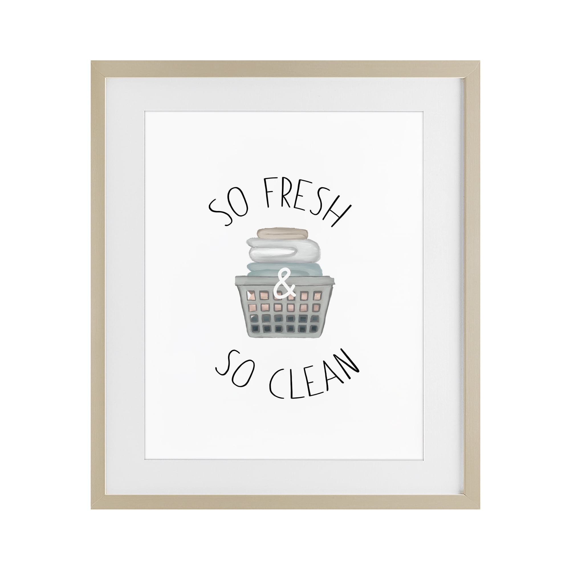 Stupell Industries So Fresh Laundry Basket Birch Framed Print Under Glass, design by Elizabeth Medley