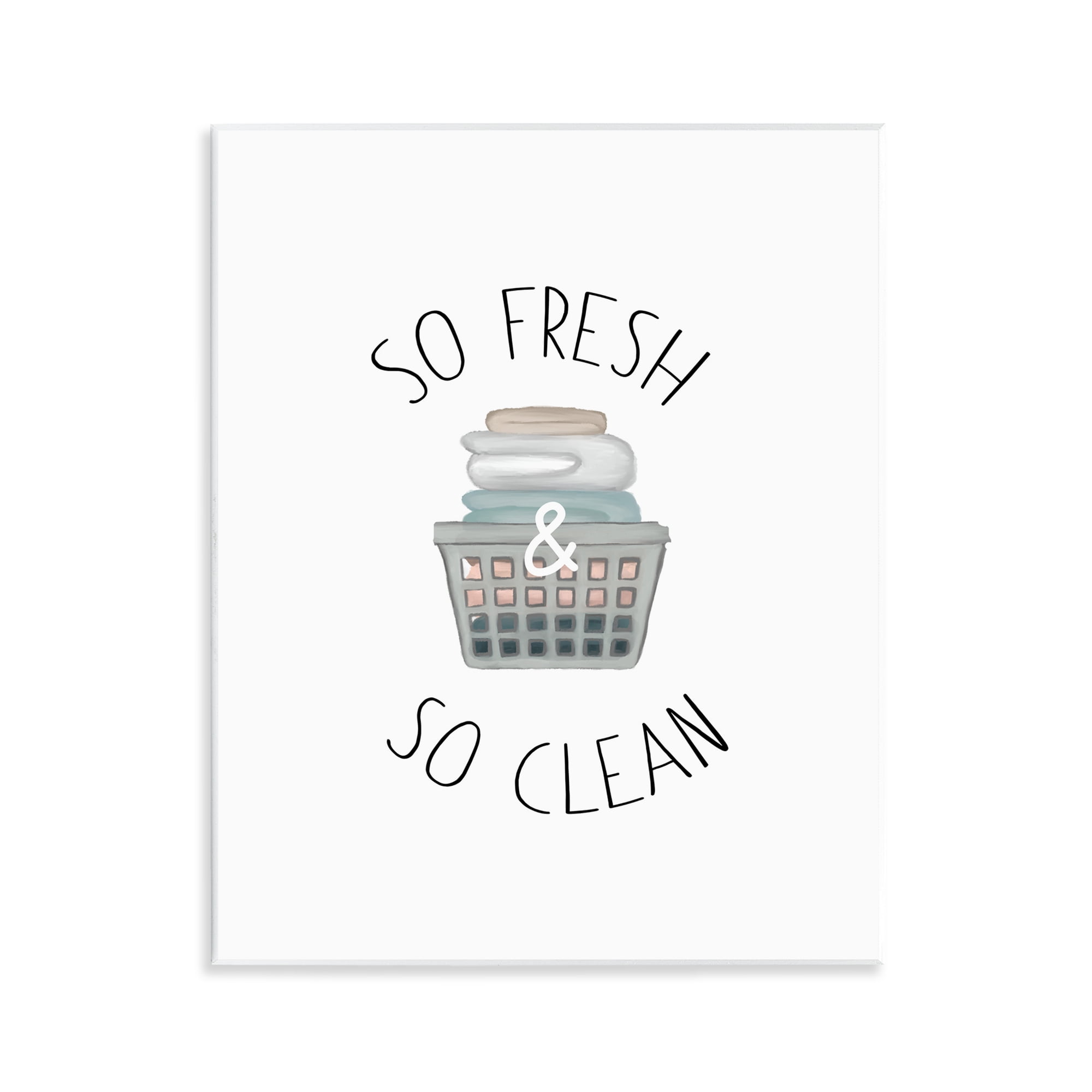 Stupell Industries So Fresh Laundry Basket Wall Plaque Art, design by Elizabeth Medley