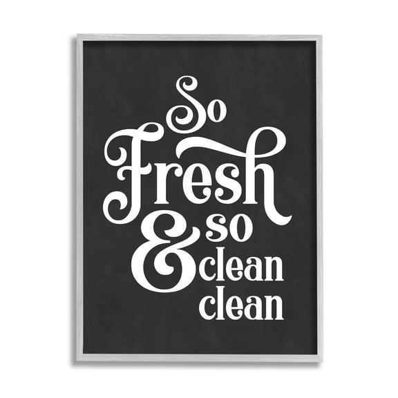 Stupell Industries So Fresh So Clean Laundry Phrase Vintage Typography, 24 x 30, Designed by Lettered and Lined