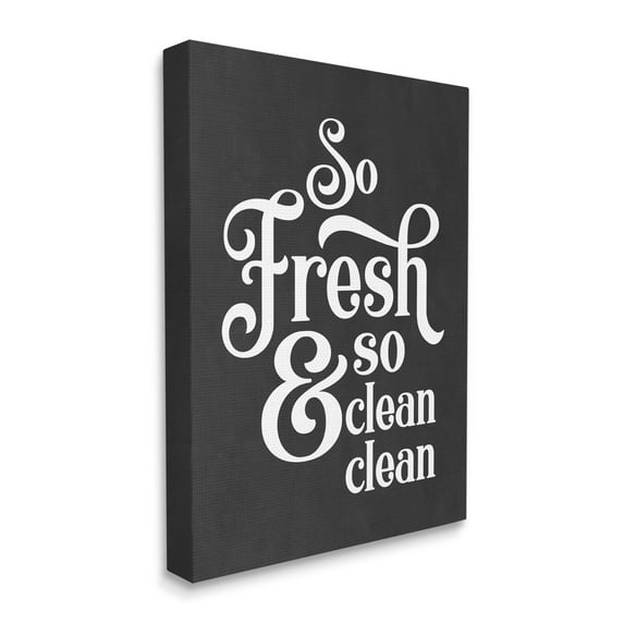 Stupell Industries So Fresh So Clean Laundry Phrase Vintage Typography, 36 x 48, Designed by Lettered and Lined
