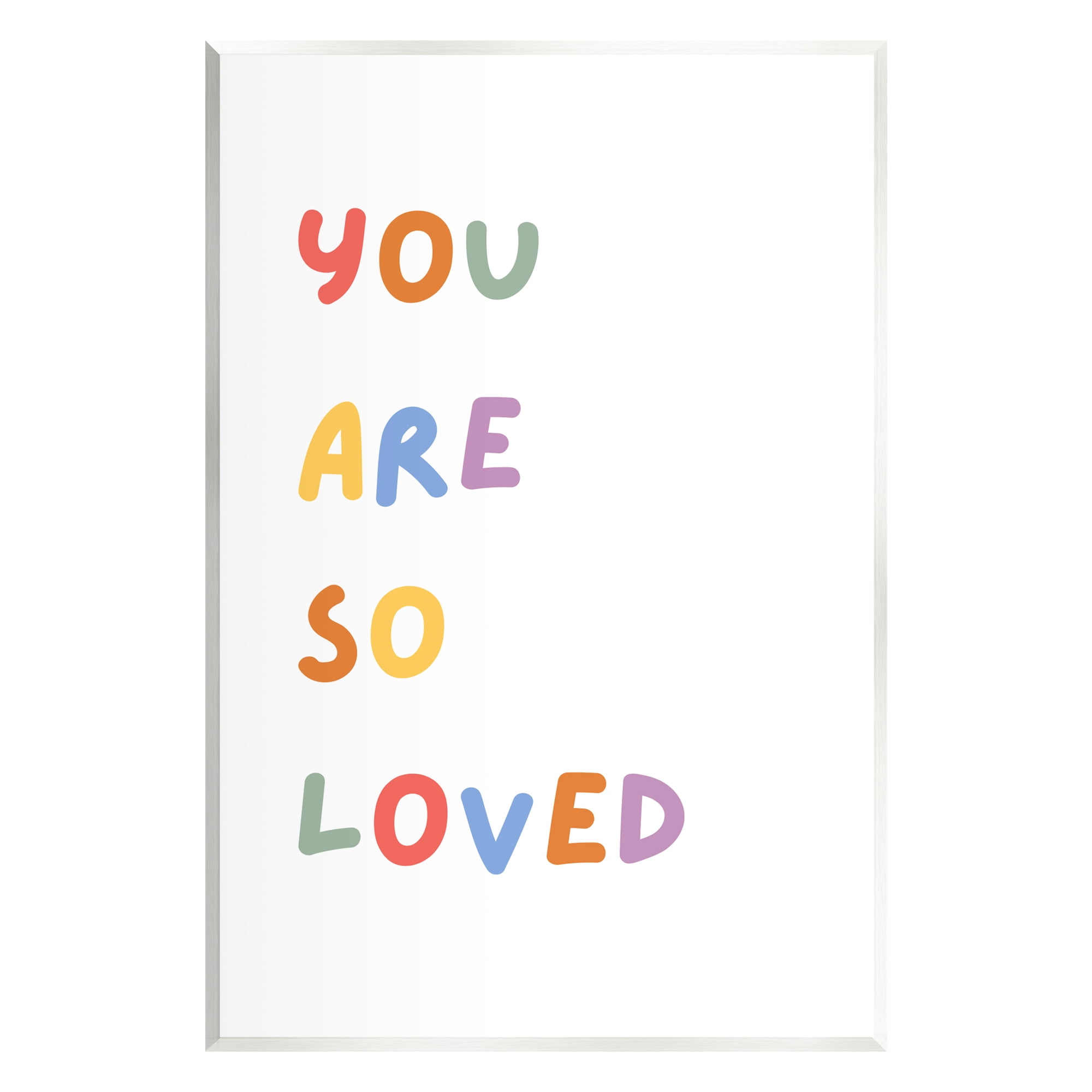 Stupell Industries So Loved Minimal Phrase Inspirational Painting Unframed Art Print Wall Art, 10 x 15