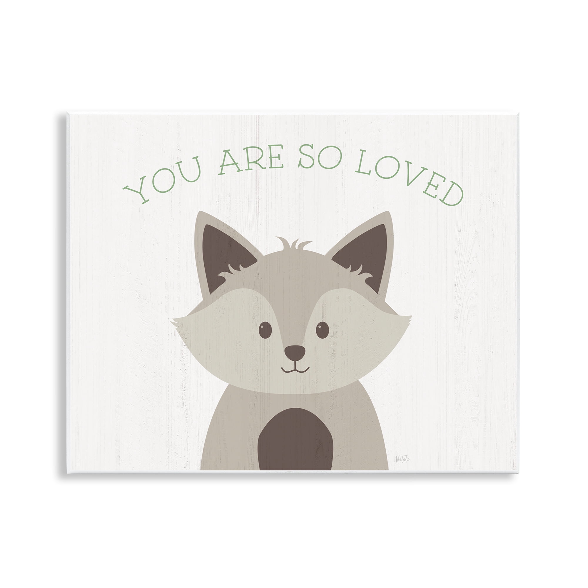 Stupell Industries So Loved Smiling Fox Animals Painting Unframed Art Print Wall Art, 14 x 11