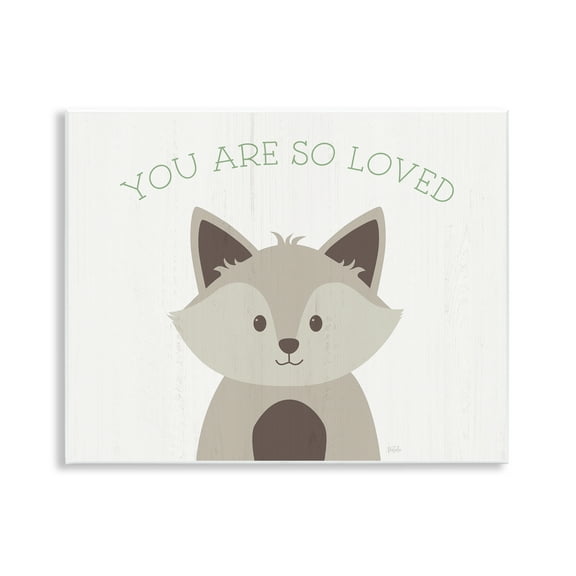Stupell Industries So Loved Smiling Fox Animals Painting Unframed Art Print Wall Art, 14 x 11