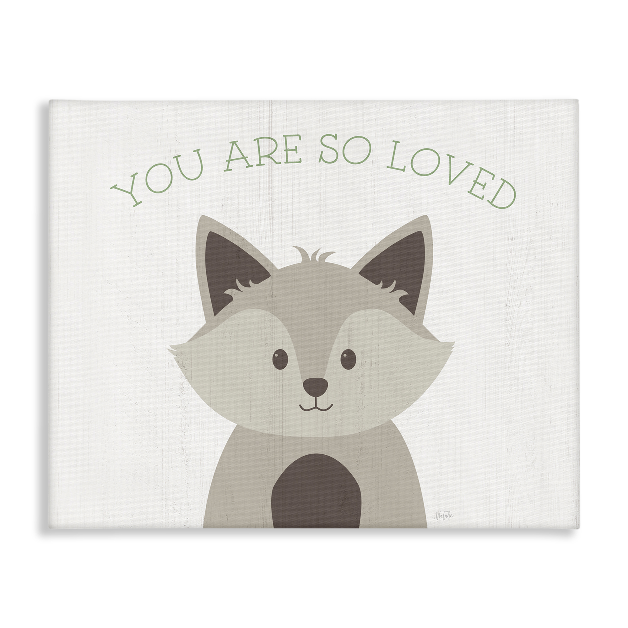 Stupell Industries So Loved Smiling Fox Animals Painting Wrapped Canvas Art Print Wall Art, 48 x 36