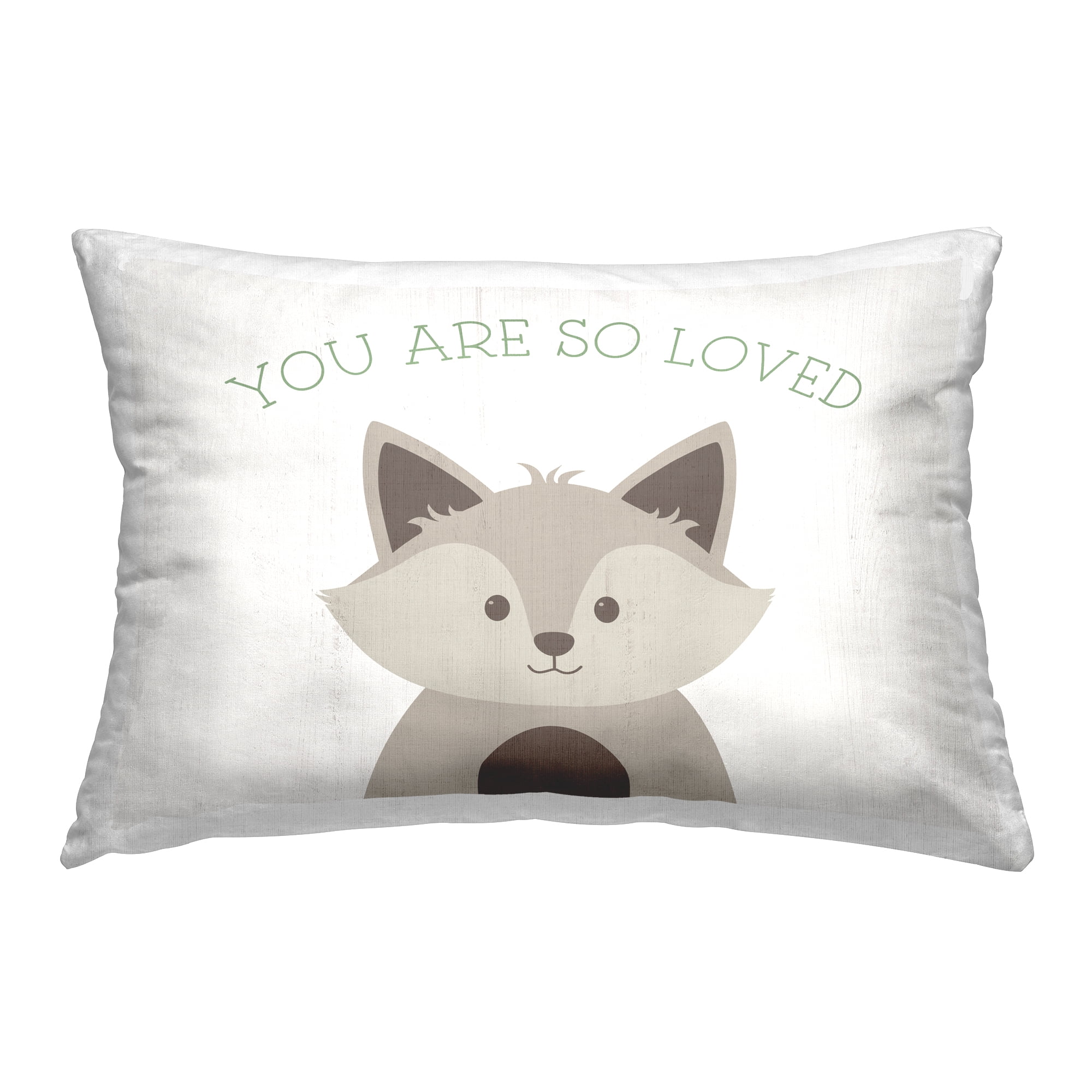 Stupell Industries So Loved Smiling Fox Decorative Printed Throw Pillow Design by Natalie Carpentieri.