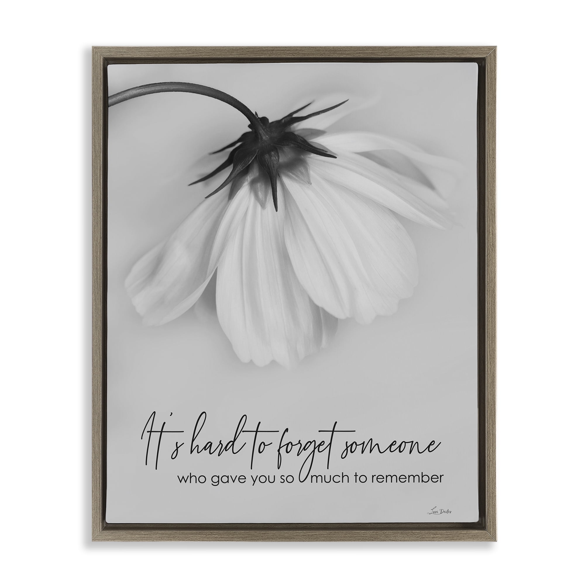 Stupell Industries So Much To Remember Botanical & Floral Painting Brown Floater Framed Art Print Wall Art, 25 x 31