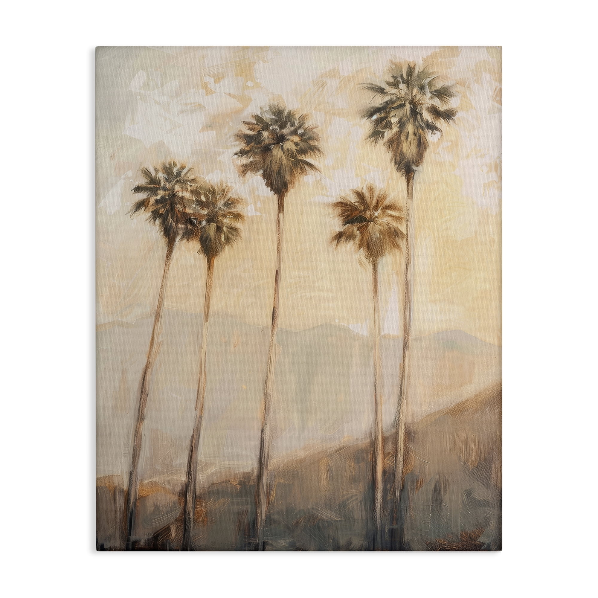 Stupell Industries SoCal Sunny Palm Trees Landscape & Nature Painting Wrapped Canvas Art Print Wall Art, 16 x 20