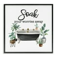 thumbnail image 1 of Stupell Industries Shabby Chic Soak Worries Away Plants Black Framed Giclee Art, 24 x 24, by Masey St. Studios, 1 of 8