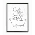 thumbnail image 1 of Stupell Industries Soak Your Troubles Away Ink Drawing Bathroom Design Graphic Art Gallery-Wrapped Canvas Print Wall Art, 36x48, by Milli Villa, 1 of 7
