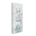 thumbnail image 1 of Stupell Industries Soak Your Worries Away Phrase Blue Coral Bathroom Shell, 10 x 24, Designed by Kim Allen, 1 of 6