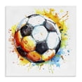 thumbnail image 1 of Stupell Industries Soccer Ball Bright Splash Sports Painting Wrapped Canvas Art Print Wall Art, 17 x 17, 1 of 8