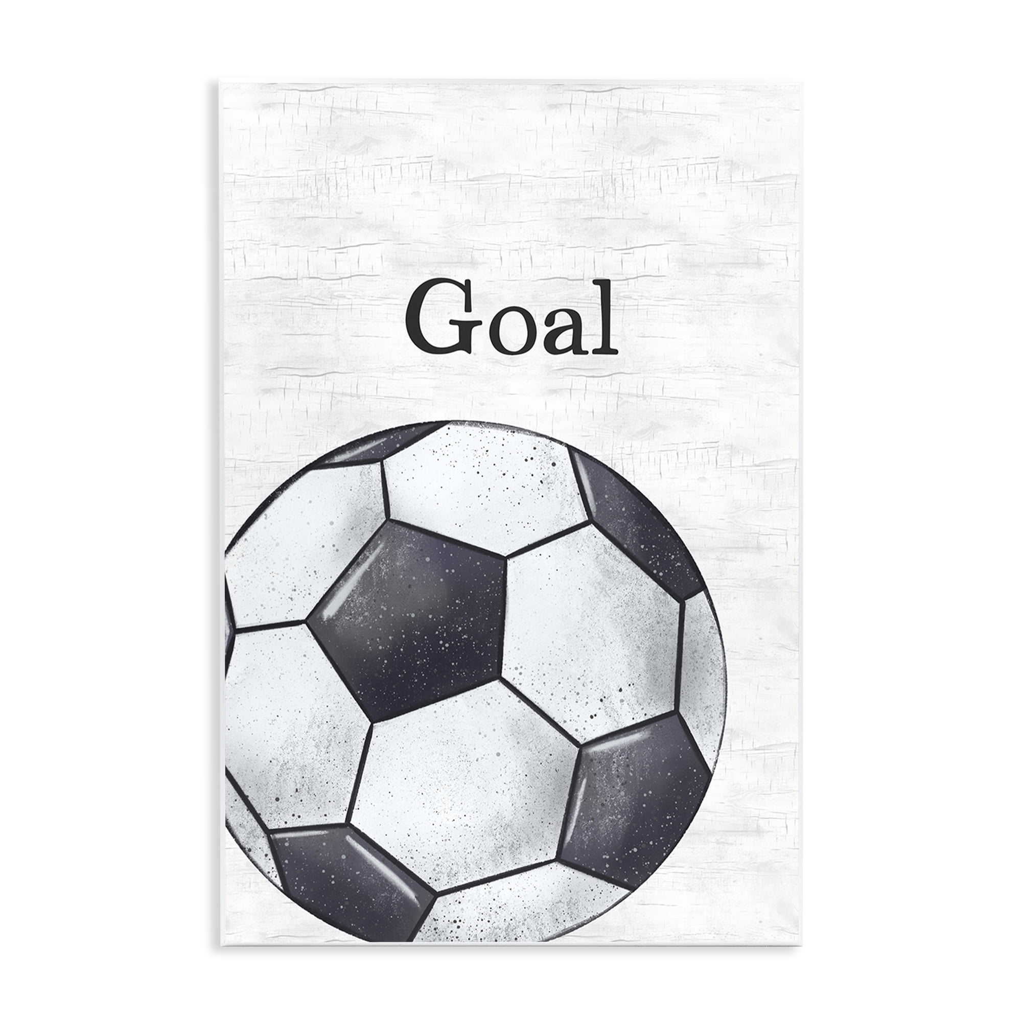 Stupell Industries Soccer Ball Goal Sports Painting Unframed Art Print Wall Art, 10 x 15