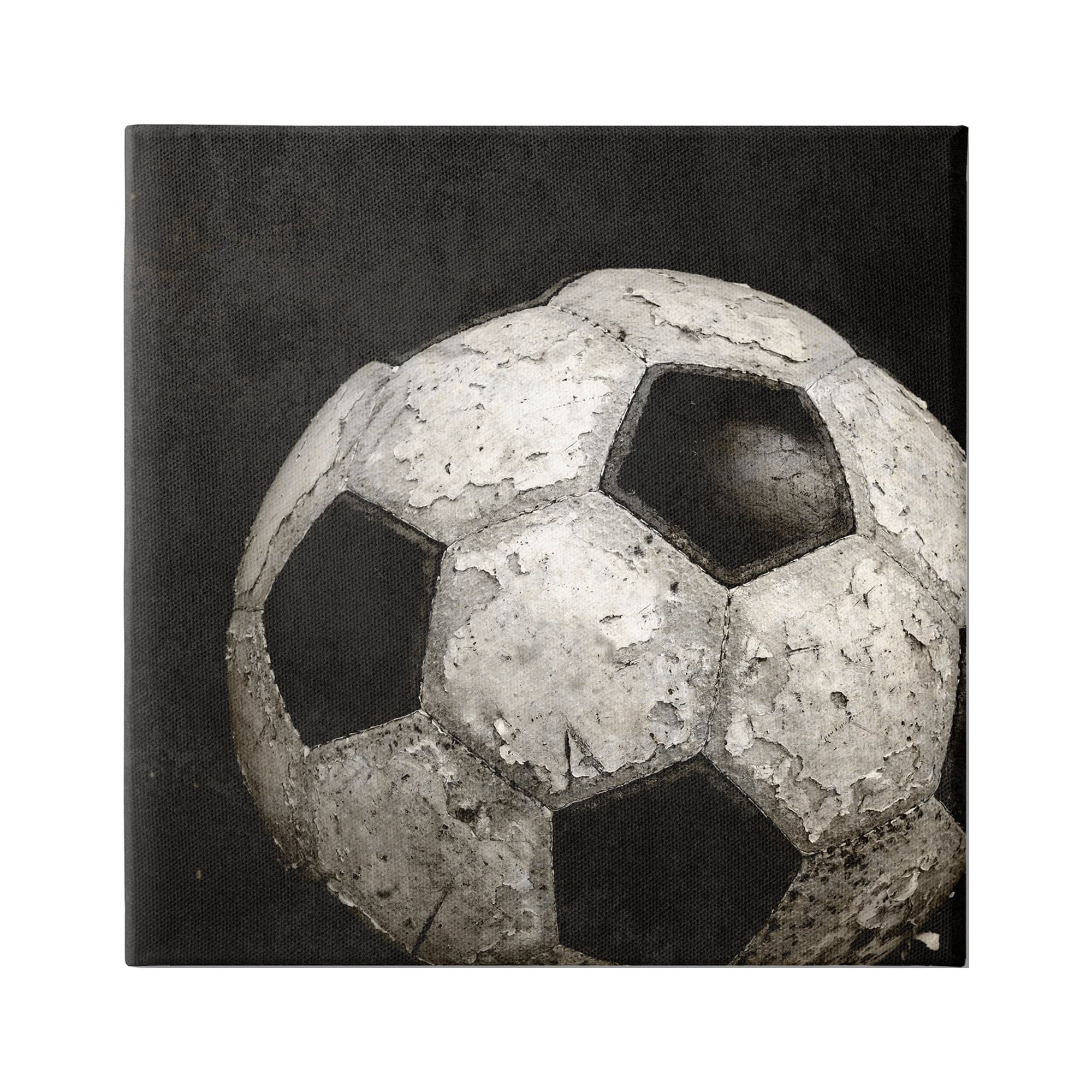 Stupell Industries Soccer Ball Photography Sports Photography Gallery Wrapped Canvas Art Print Wall Art, 36 x 36