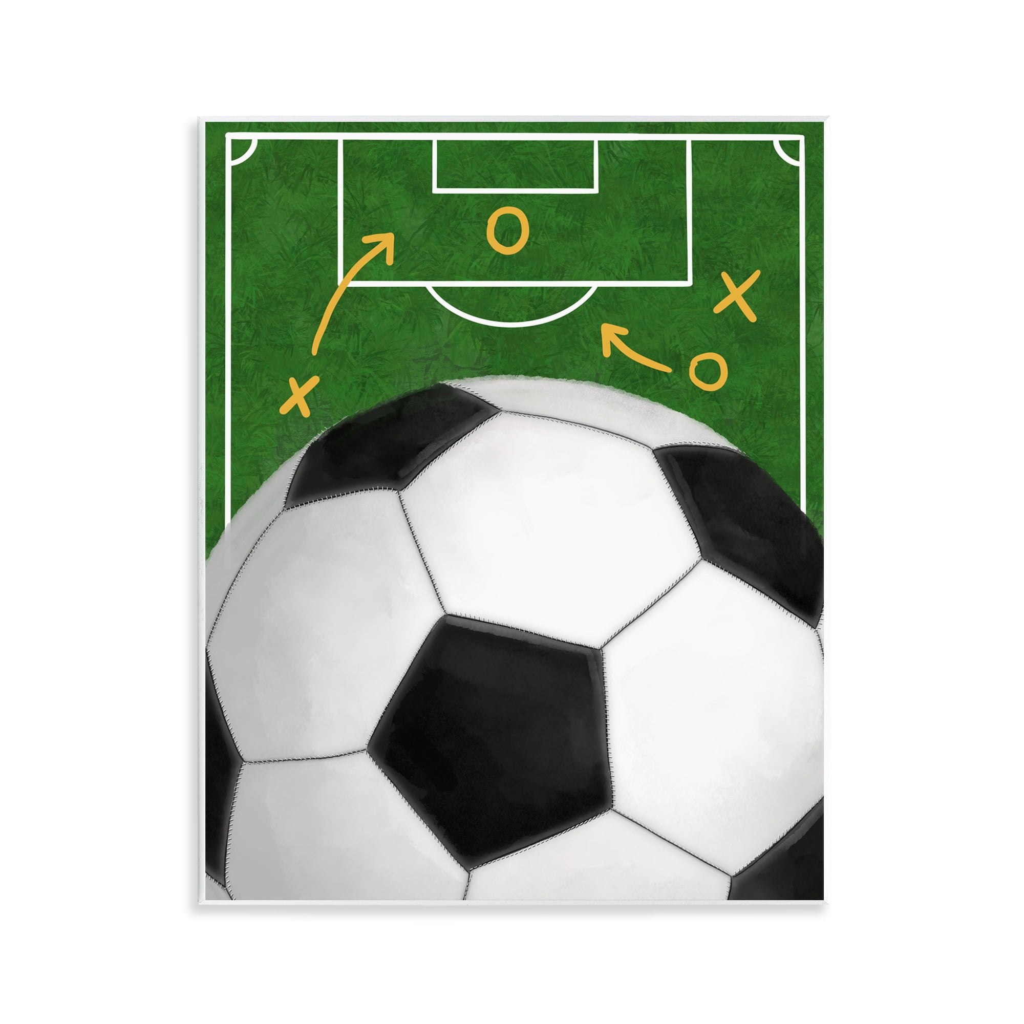 Stupell Industries Soccer Field & Ball Wall Plaque Art, design by Jennifer Stith