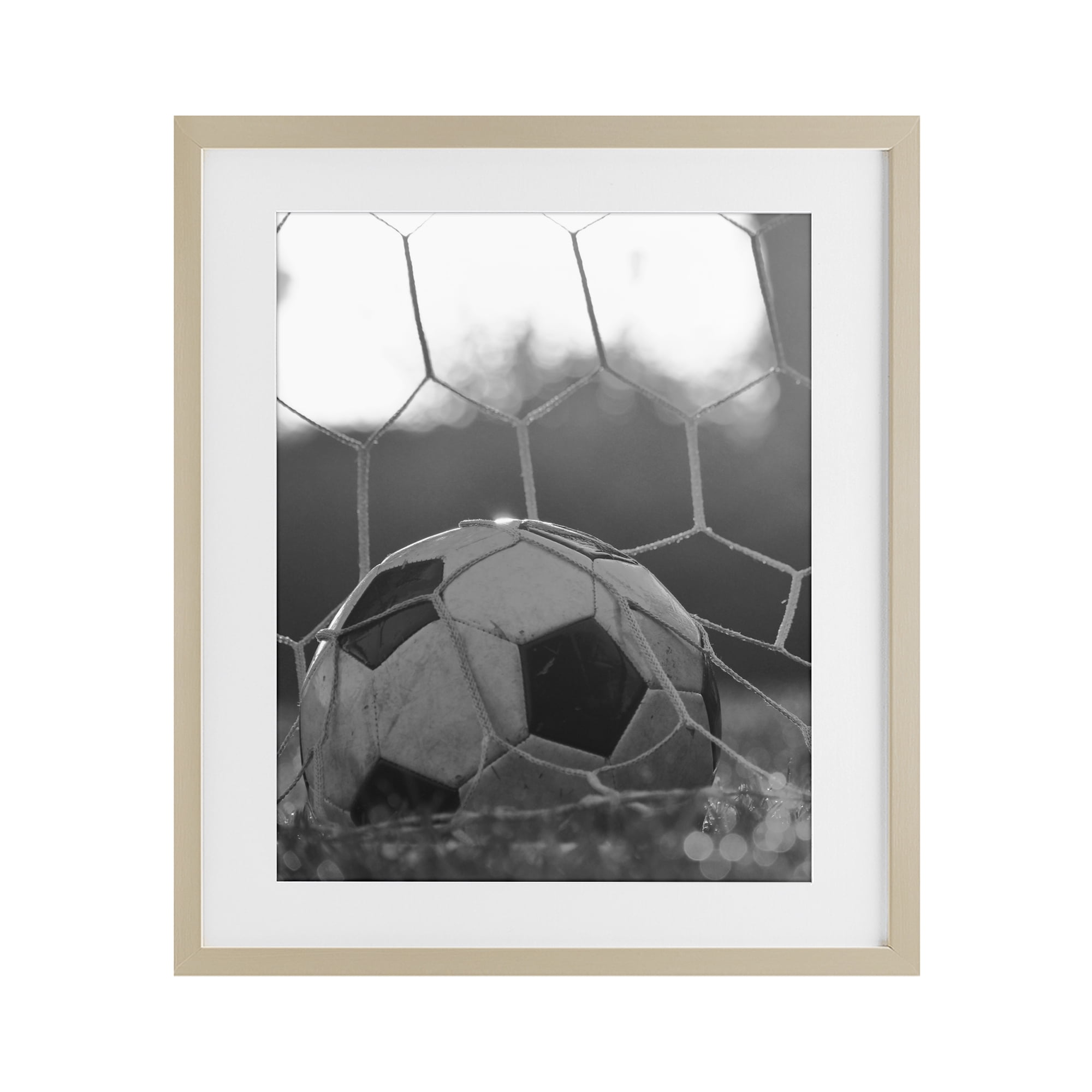 Stupell Industries Soccer Goal Score Birch Framed Print Under Glass, design by Marcus Prime