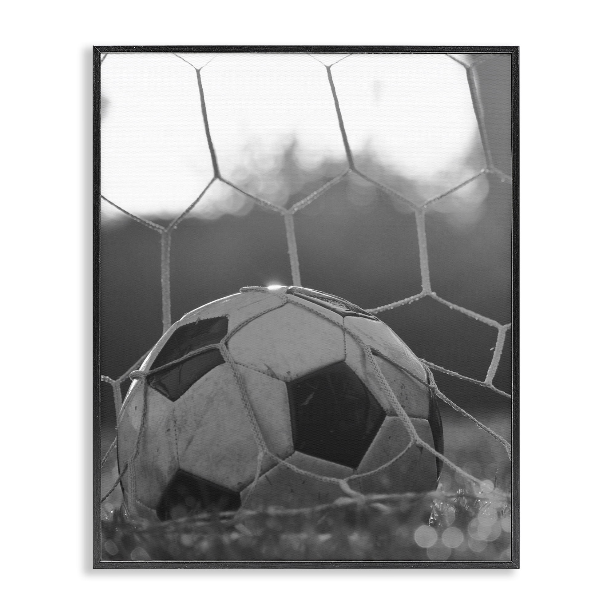 Stupell Industries Soccer Goal Score Black Framed Giclee Art, design by Marcus Prime