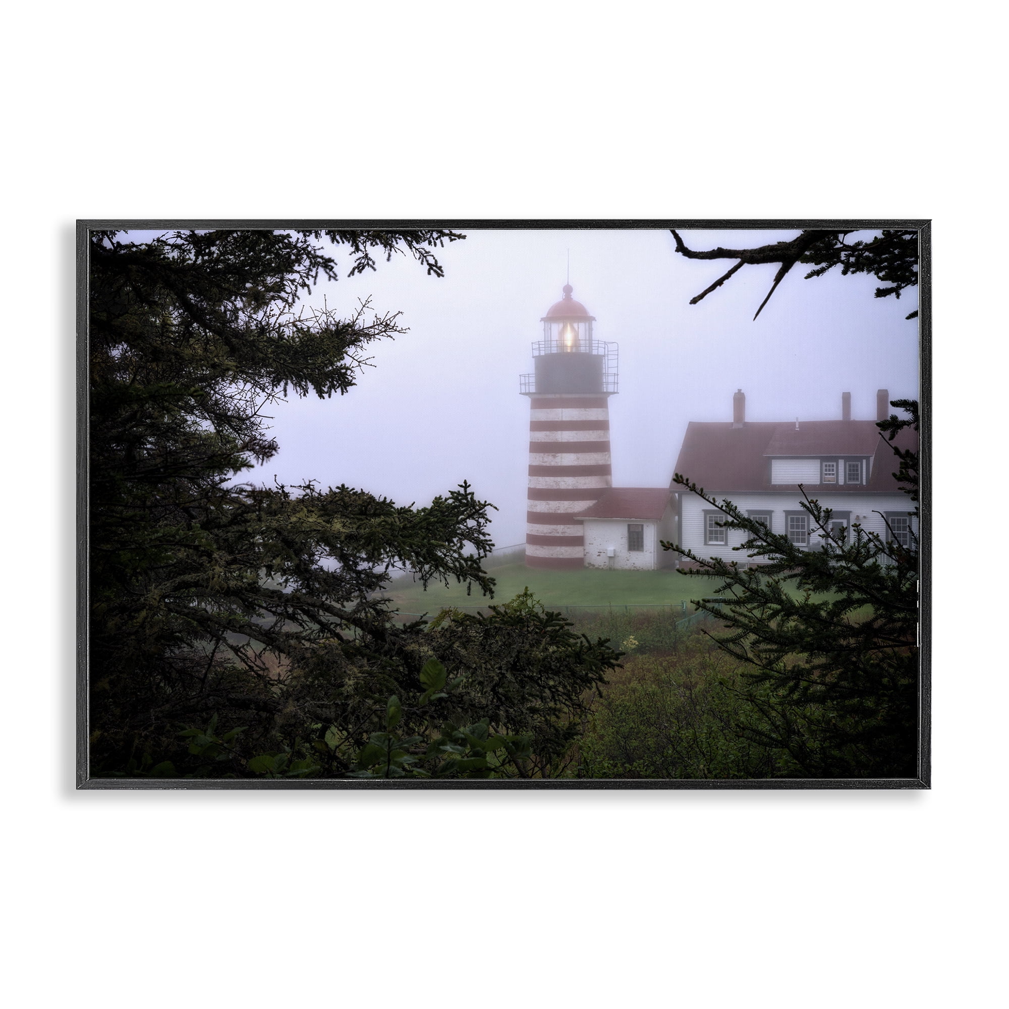 Stupell Industries Socked In By Fog Black Framed Giclee Art, design by Rick Berk