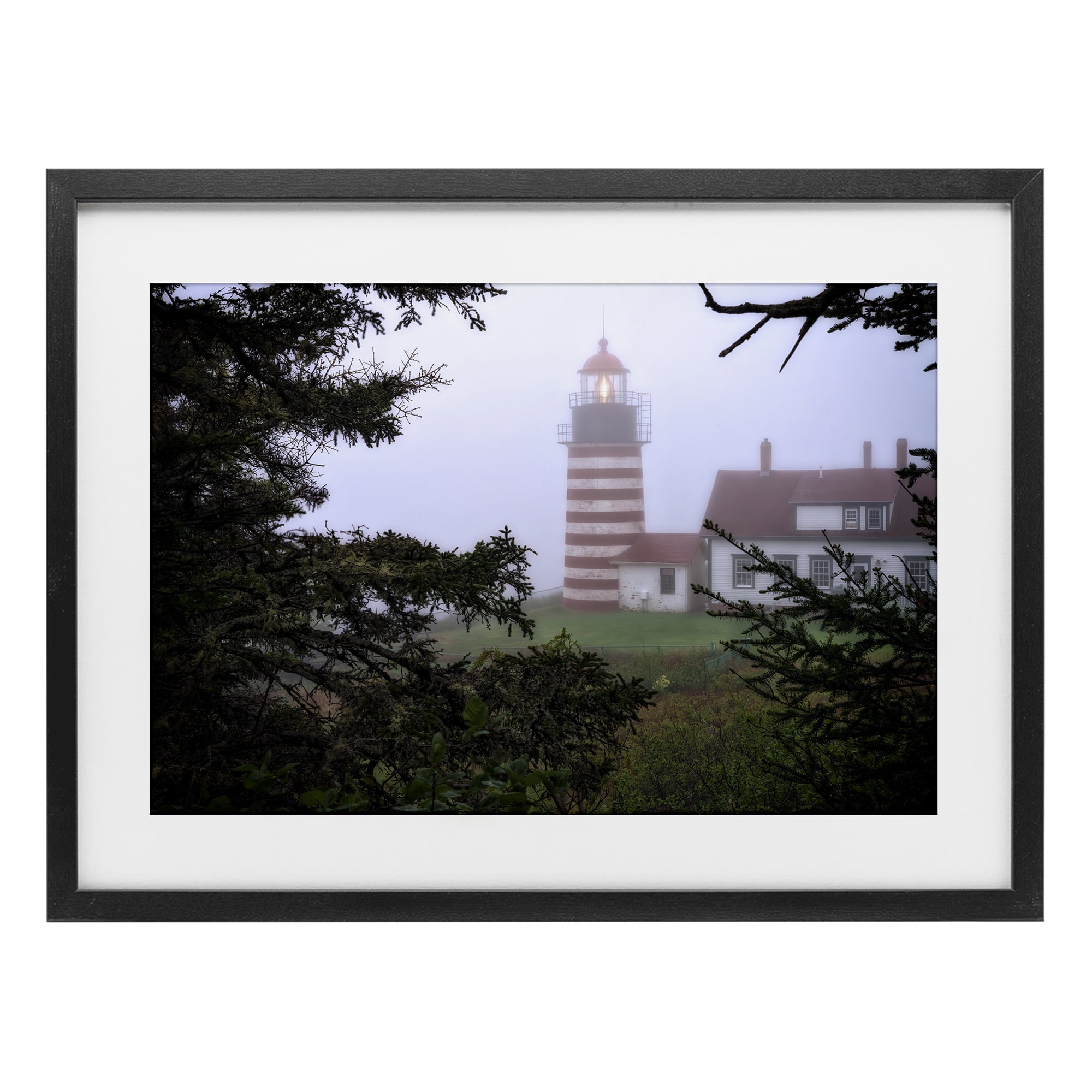 Stupell Industries Socked In By Fog Black Framed Print Under Glass, design by Rick Berk