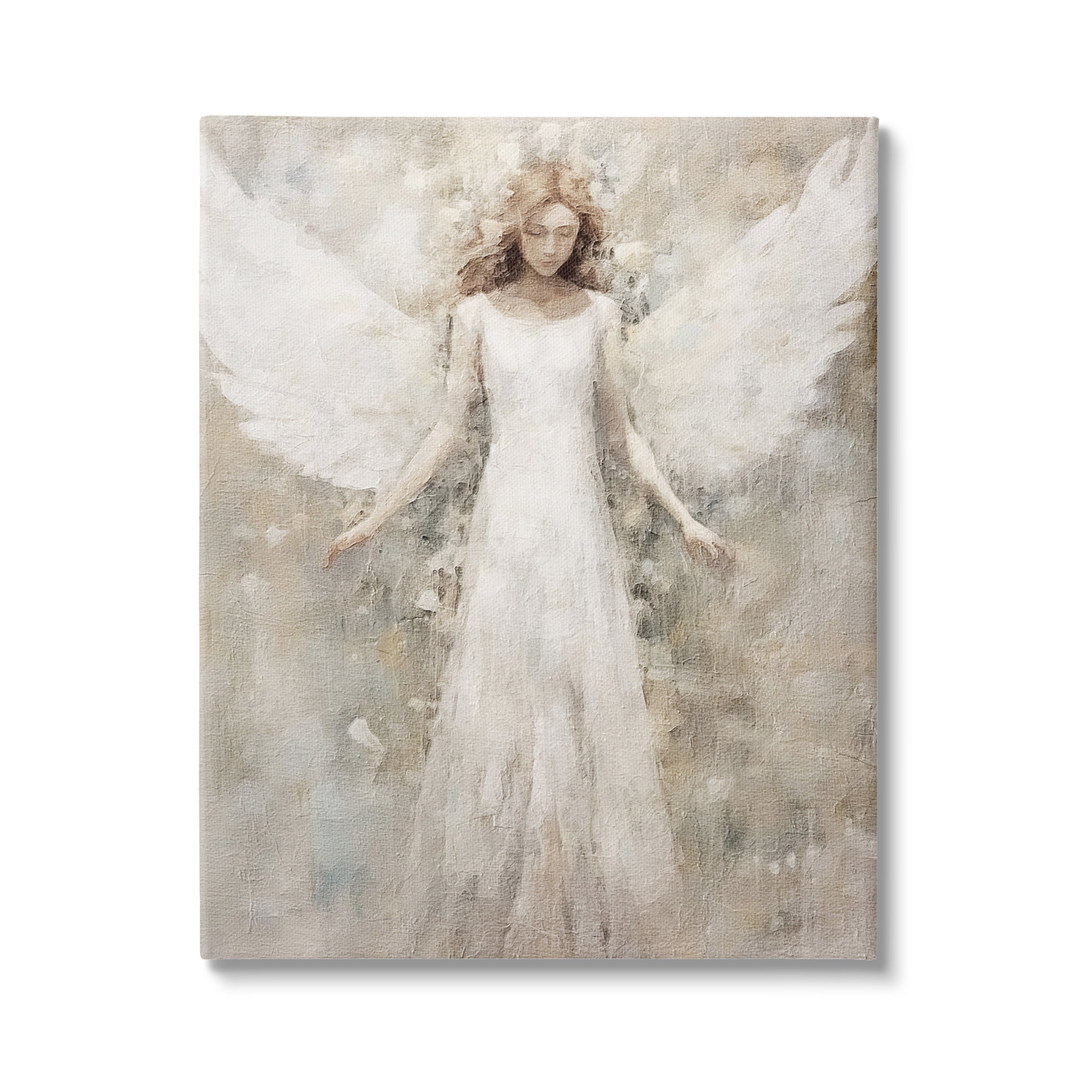 Stupell Industries Soft Abstract Angel Abstract Painting Gallery Wrapped Canvas Art Print Wall Art, 36 x 48