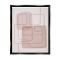 thumbnail image 1 of Stupell Industries Soft Abstract Boho Squares Abstract Painting Black Floater Framed Art Print Wall Art, 1 of 6