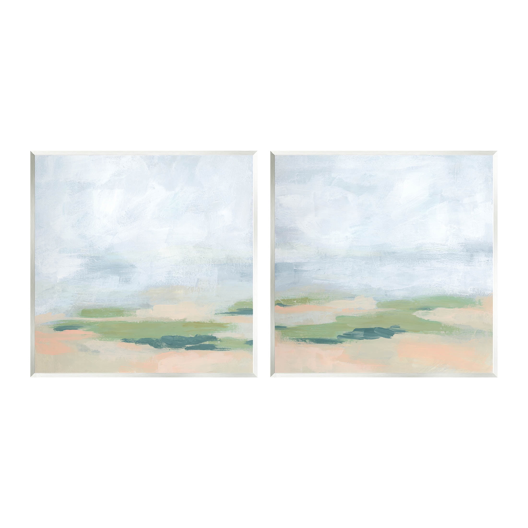 Stupell Industries Soft Abstract Landscape Scene Painting Unframed Art Print Wall Art, Set of 2, Design by June Erica Vess