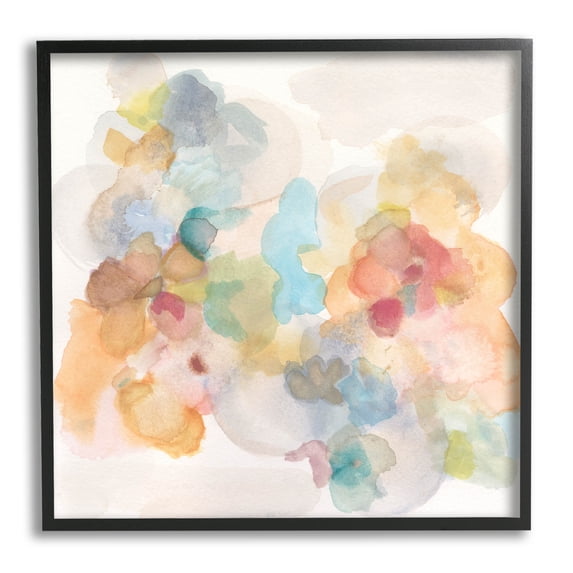Stupell Industries Soft Abstract Watercolor Details Painting Black Framed Art Print Wall Art, Design by Jodi Fuchs