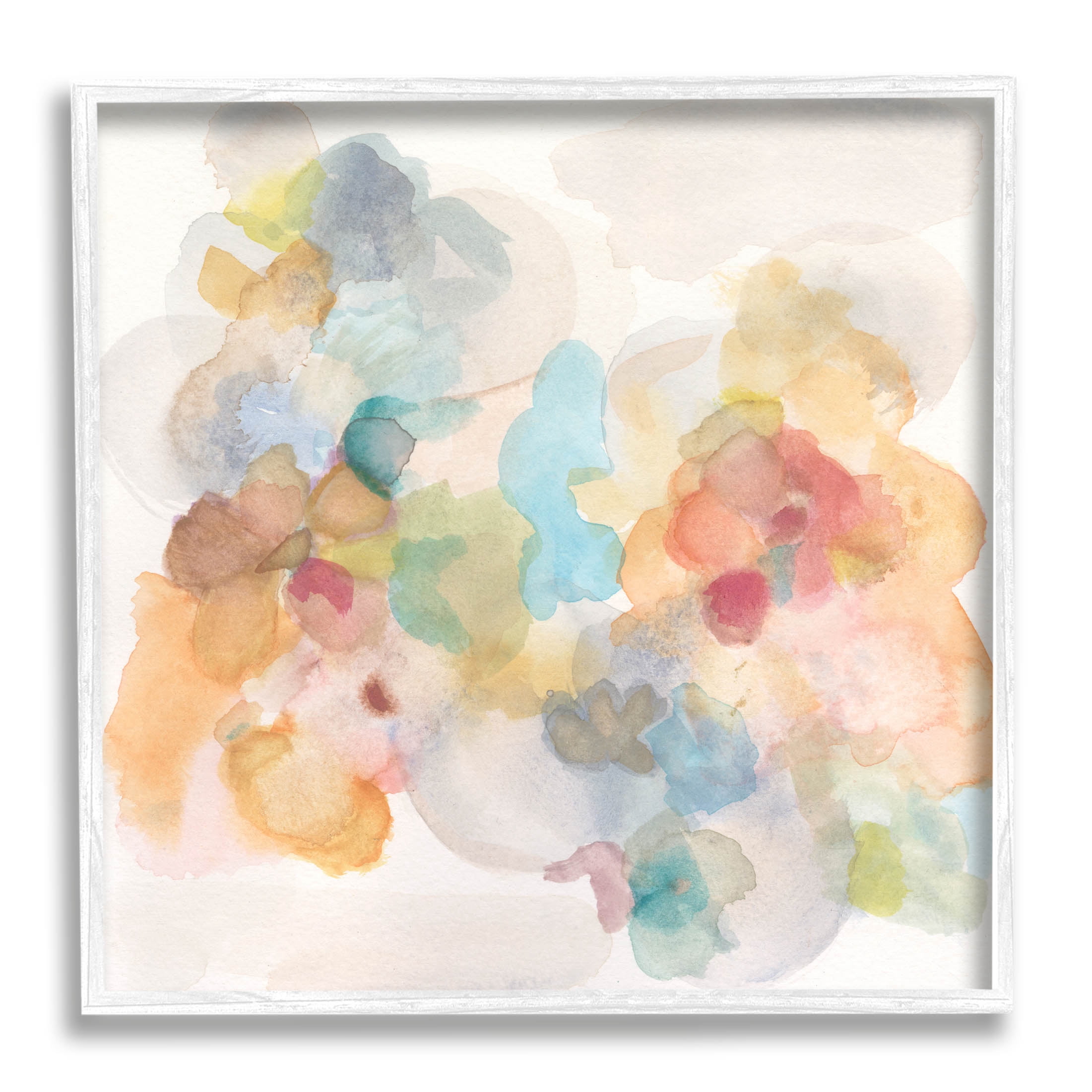 Stupell Industries Soft Abstract Watercolor Details Painting White Framed Art Print Wall Art, Design by Jodi Fuchs