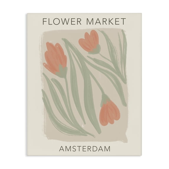 Stupell Industries Eclectic Soft Amsterdam Flower Market Canvas Art, 16 x 20, by Lucille Price