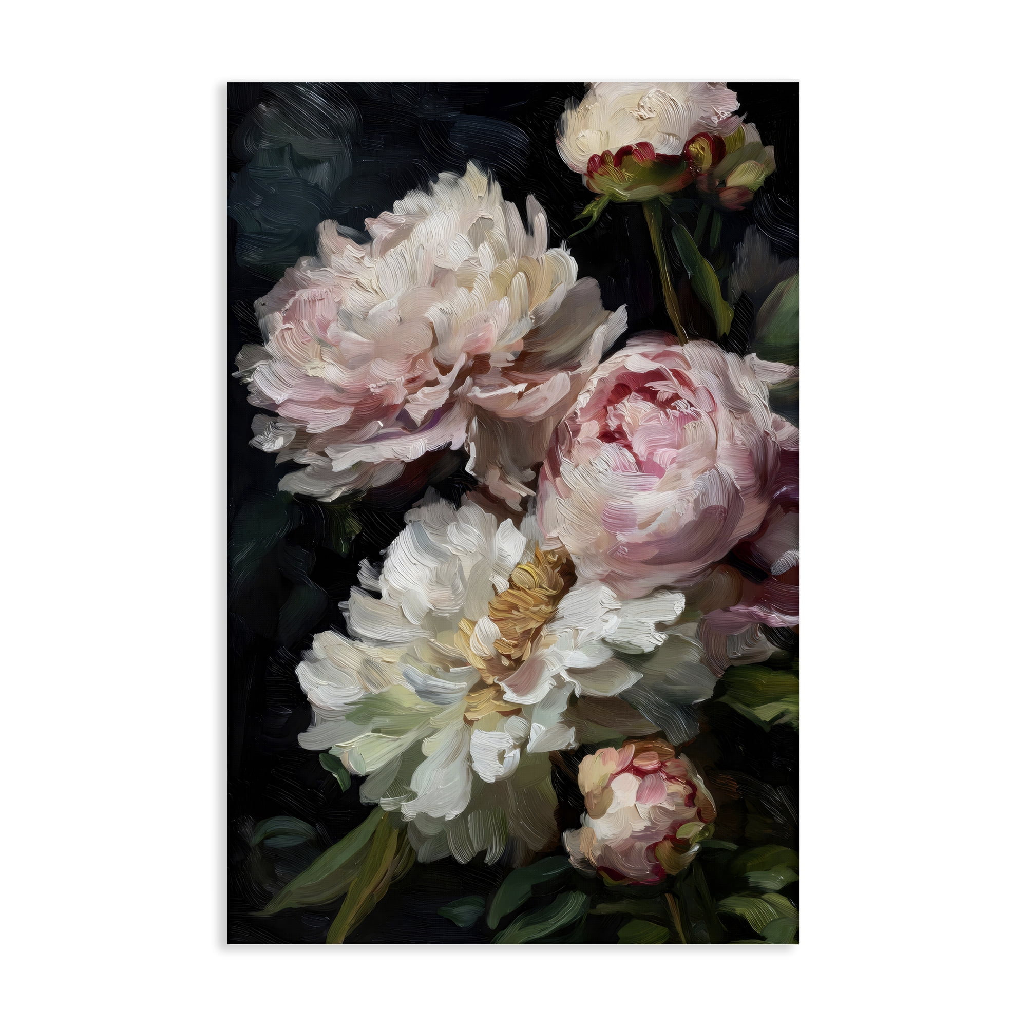 Stupell Industries Soft And Moody Peonies Canvas Wall Art, design by Petal Prints Design