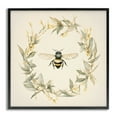 thumbnail image 1 of Stupell Industries Soft Bee Wreath Animals & Insects Painting Gray Framed Art Print Wall Art, 17 x 17, 1 of 10