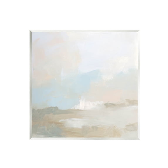 Stupell Industries Soft Beige Abstract Scene Painting Unframed Art Print Wall Art, Design by June Erica Vess