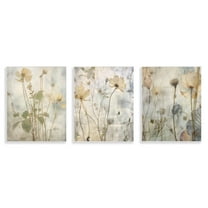 Stupell Industries Soft Blooming Botanicals Plants & Flowers Painting Unframed Art Print Wall Art, 11 x 14, Set of 3