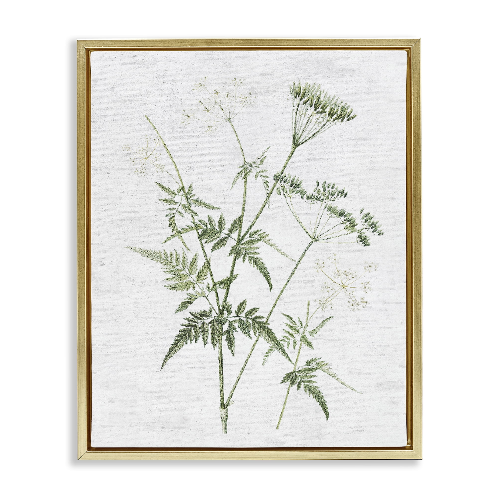 Stupell Industries Soft Blooming Bud Botanical & Floral Painting Gold Floater Framed Art Print Wall Art, 25 x 31