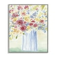 thumbnail image 1 of Stupell Industries Soft Blossoms Bouquet Plants & Flowers Painting Gray Framed Art Print Wall Art, 11 x 14, 1 of 2