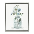 thumbnail image 1 of Stupell Industries Soft Blue & White Flowers Botanical & Floral Painting Gray Floater Framed Art Print Wall Art, 17 x 21, 1 of 10