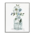 thumbnail image 1 of Stupell Industries Soft Blue & White Flowers Botanical & Floral Painting Gray Framed Art Print Wall Art, 11 x 14, 1 of 10